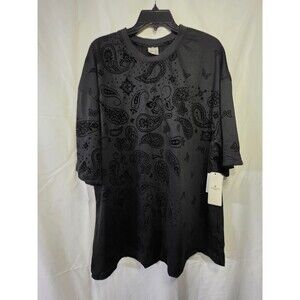 Saints Studio Men Paisley Black T-Shirt 2XL Style D2500B-Y4317R Saints Studio